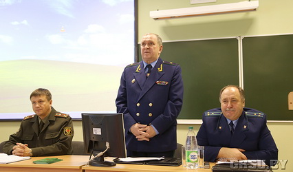 Пракурор Гродзенскай Вобласці В.М. Маразоў сустрэўся з асабістым саставам ваеннага факультэта ГрДУ імя Янкі Купалы