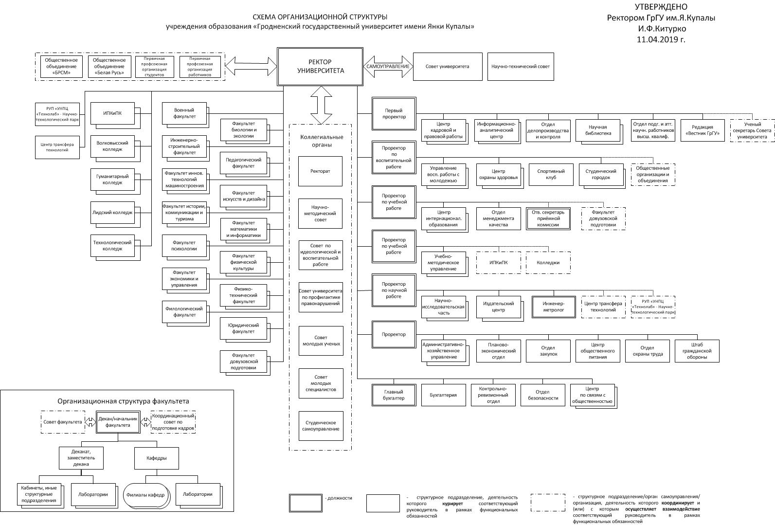 Организационная структура университета синергия схема