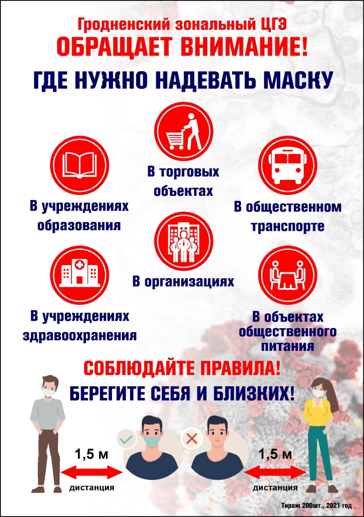 Где нужно носить маску