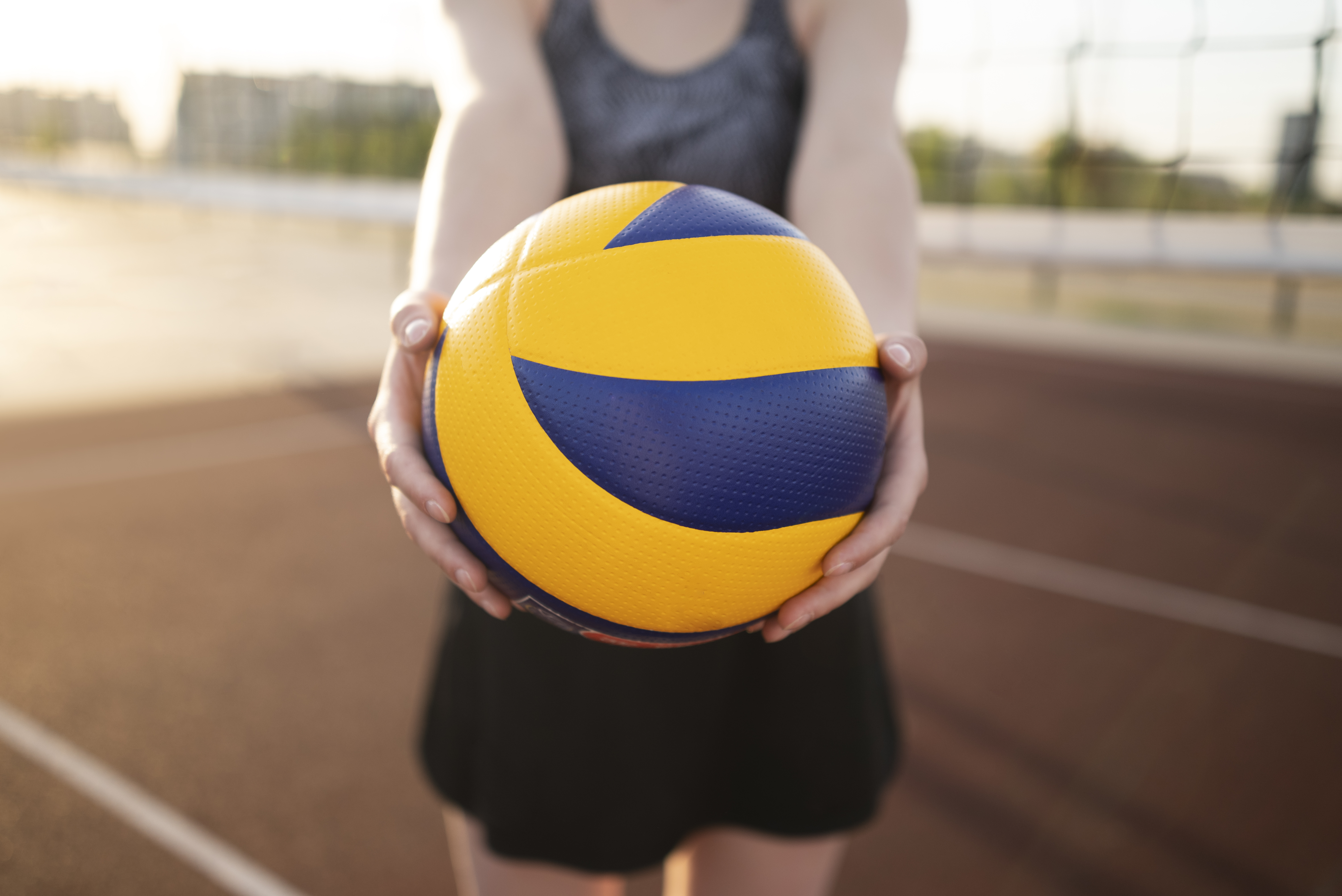 girl with volley ball